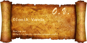 Olenik Vanda névjegykártya